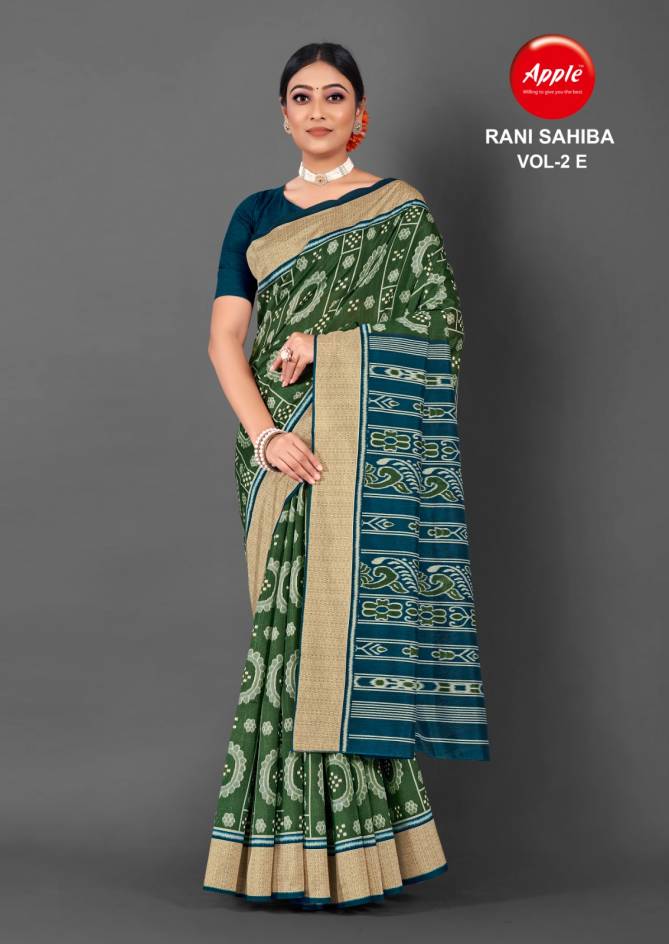 Apple Rani Sahiba Vol 2 Printed Bhagalpuri Silk Sarees Catalog